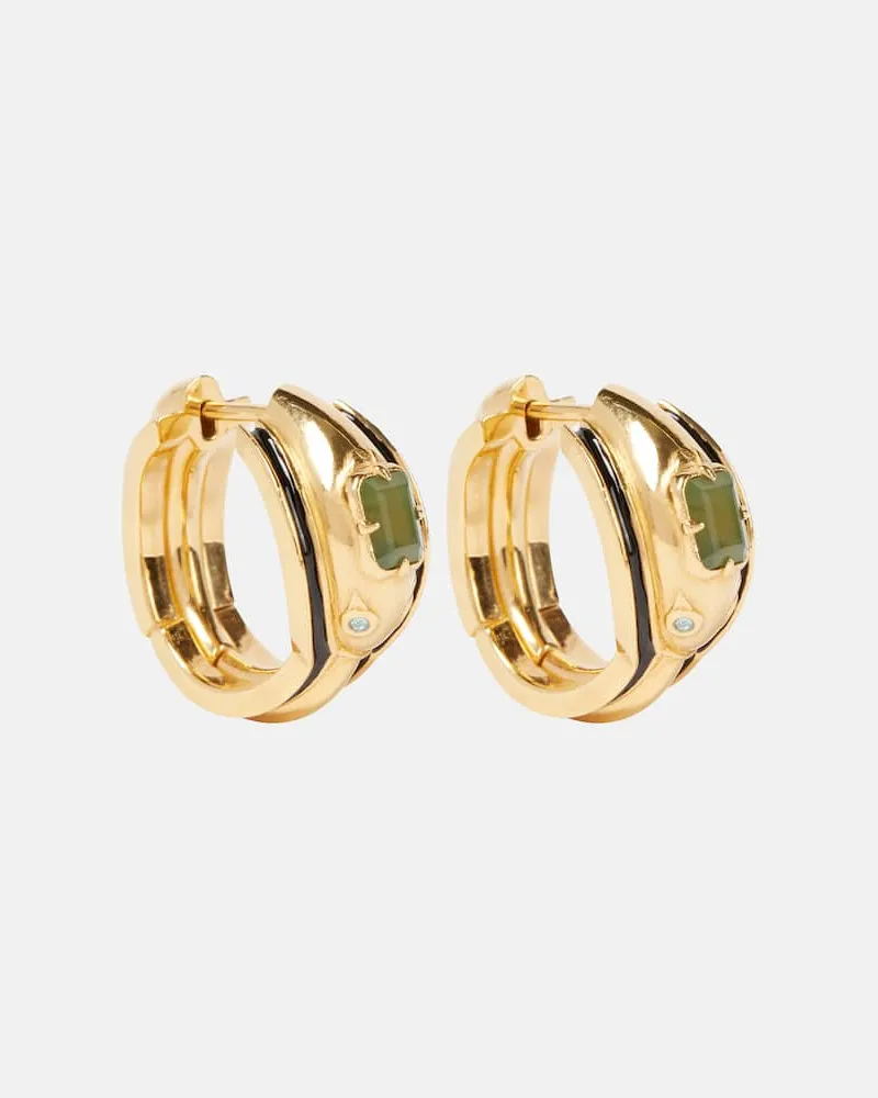 Loewe Verzierte Ohrringe Snake aus Sterlingsilber Gold