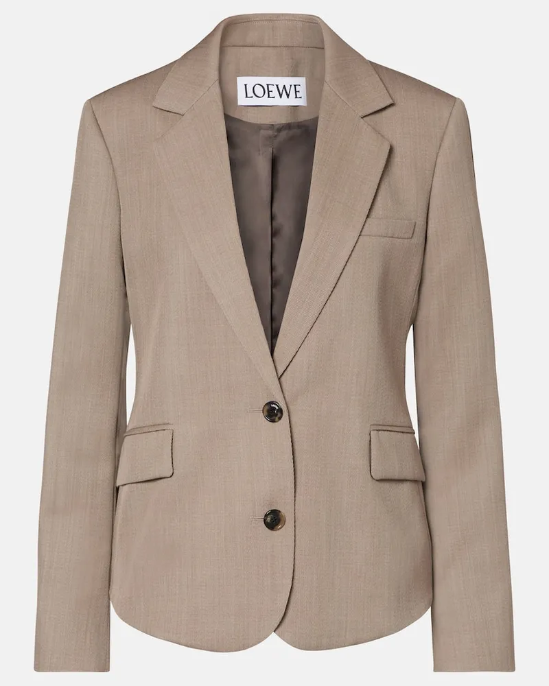Loewe Blazer aus Wolle Beige