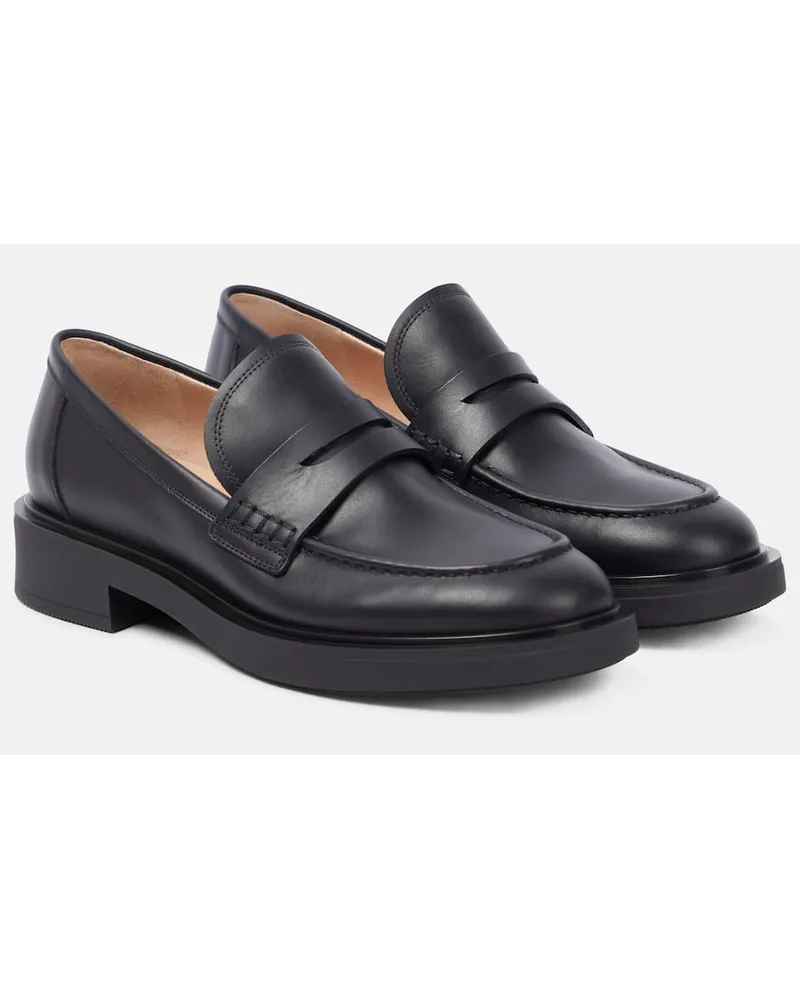 Gianvito Rossi Loafers Harris aus Leder Schwarz
