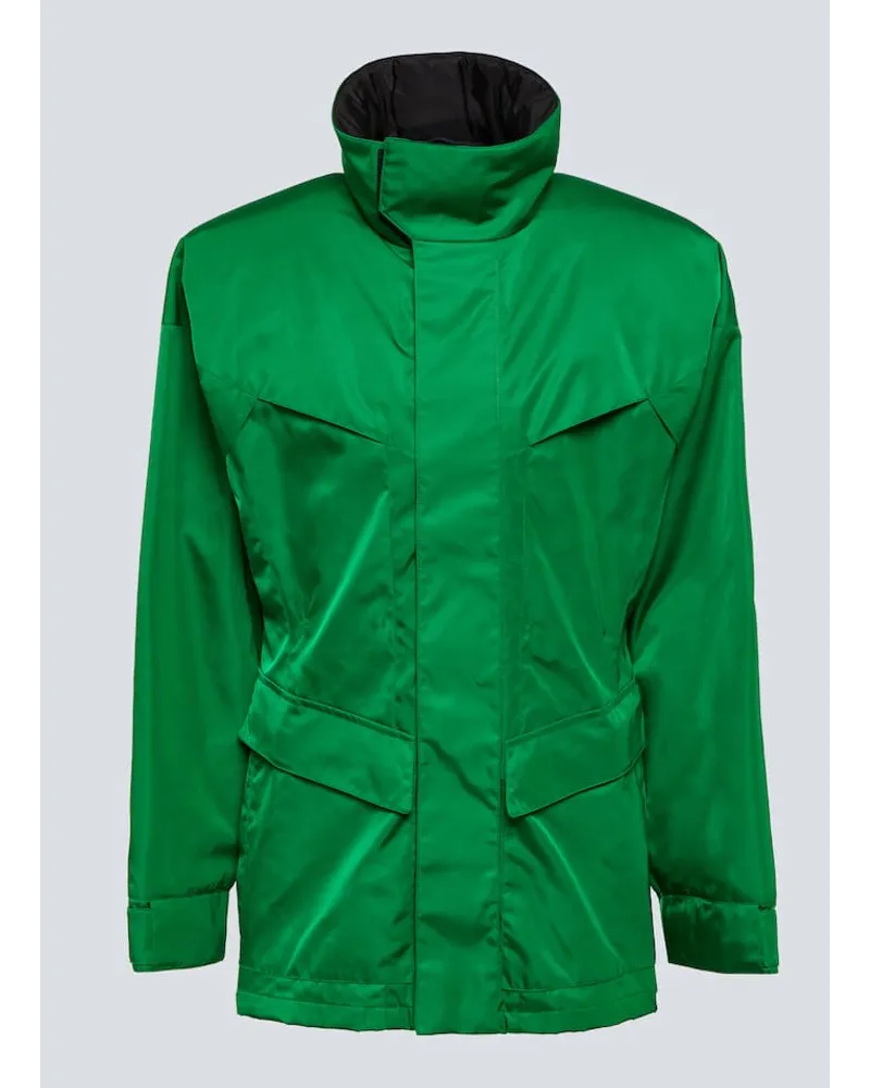 Prada Jacke aus Re-Nylon Gruen