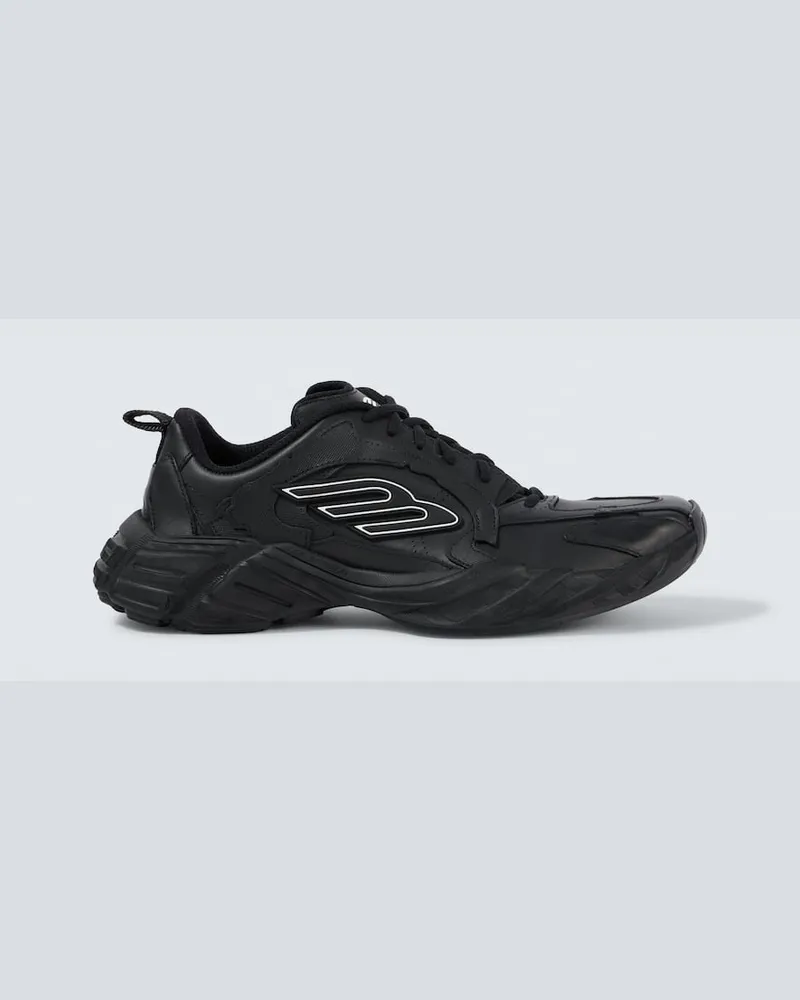 Balenciaga Sneakers Monday 3B Sports Icon aus Leder Schwarz