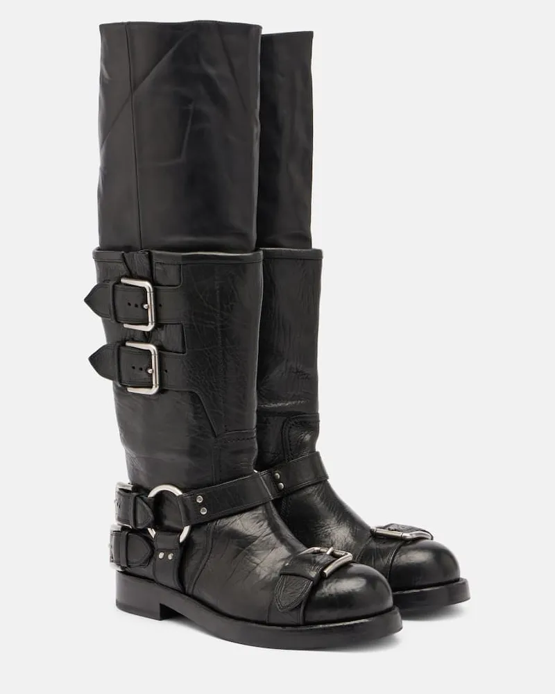Dolce & Gabbana Stiefel aus Leder Schwarz