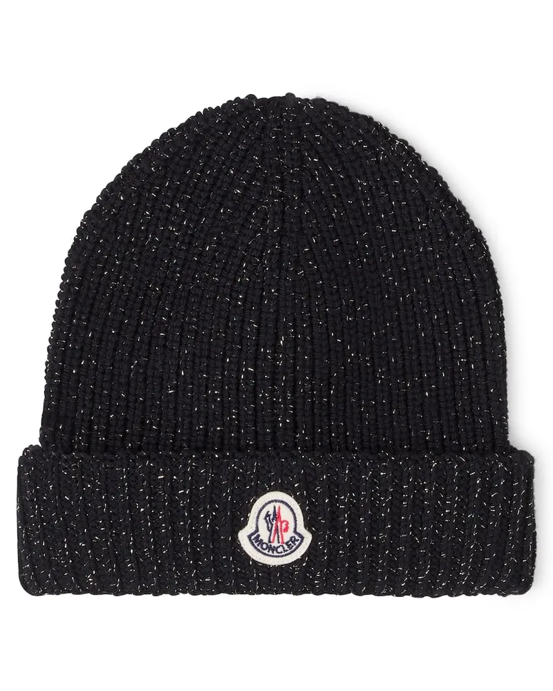 Moncler Mütze aus Wolle Schwarz