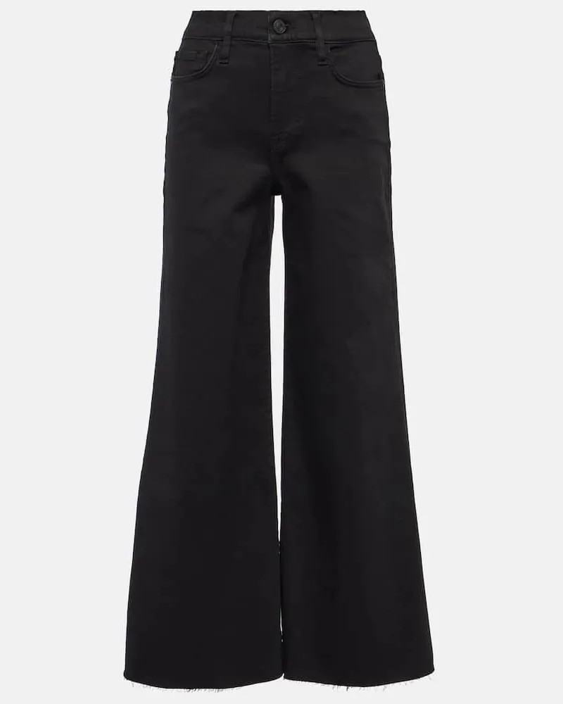 Frame Denim Wide-Leg Jeans Le Palazzo Crop Blau