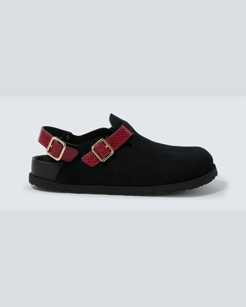 Birkenstock Slip-Ons Tokio Cazador aus Veloursleder Rot