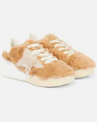 Stella McCartney Sneakers Loop aus Faux Fur Multicolor