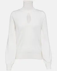 Tom Ford Rollkragenpullover aus Kaschmir und Seide Weiss