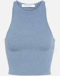 Max Mara Cropped-Top Turku Blau