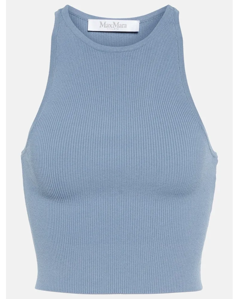 Max Mara Cropped-Top Turku Blau