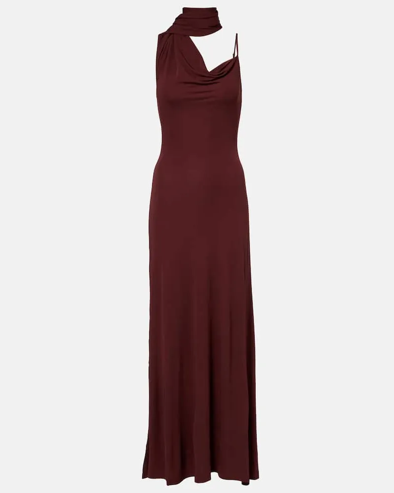 Aya Muse Maxikleid Wisp Burgunderrot