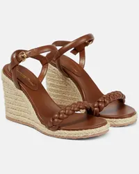 Gianvito Rossi Espadrille-Sandalen aus Leder Braun