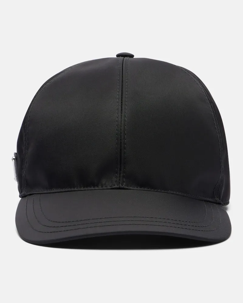 Prada Baseballcap aus Re-Nylon Schwarz