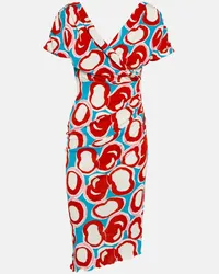 Diane von Furstenberg Bedrucktes Midikleid Havana aus Jersey Multicolor