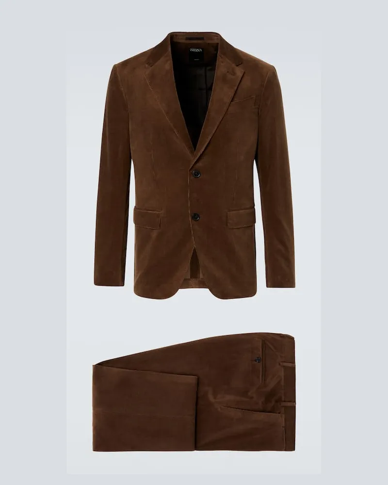 Ermenegildo Zegna Anzug aus Cord Braun