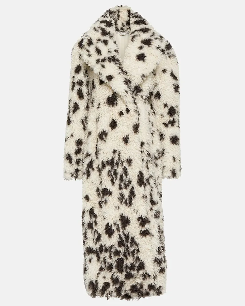 Stella McCartney Mantel aus Teddyfleece Multicolor
