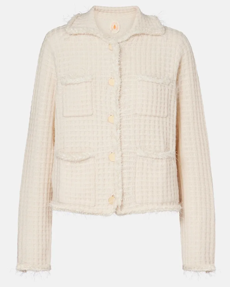 Jardin des Orangers Cardigan aus Wolle und Kaschmir Weiß