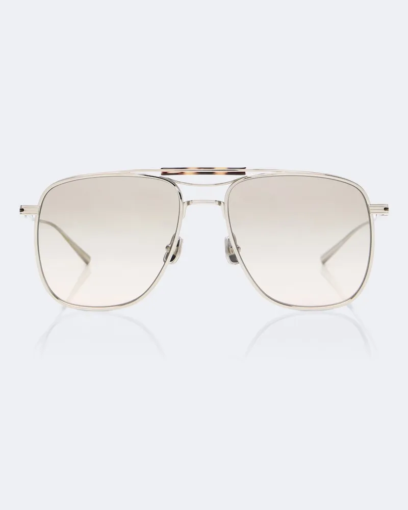 Brunello Cucinelli Aviator-Sonnenbrille Sartorial Sunset Silber
