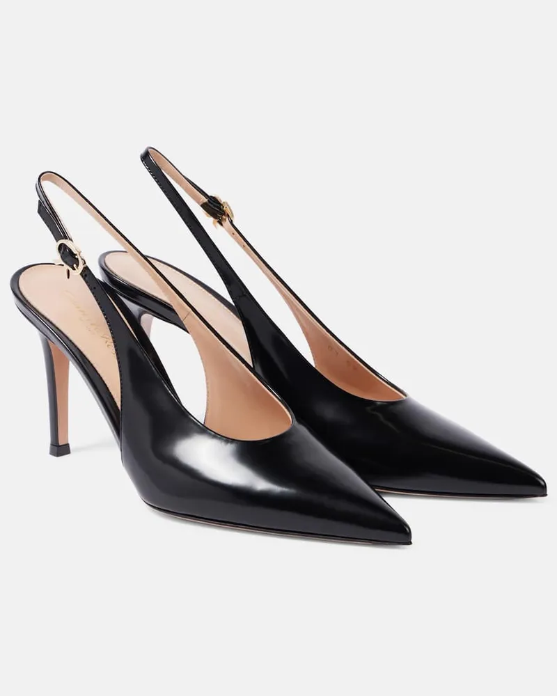 Gianvito Rossi Slingback-Pumps Robbie 85 aus Leder Schwarz