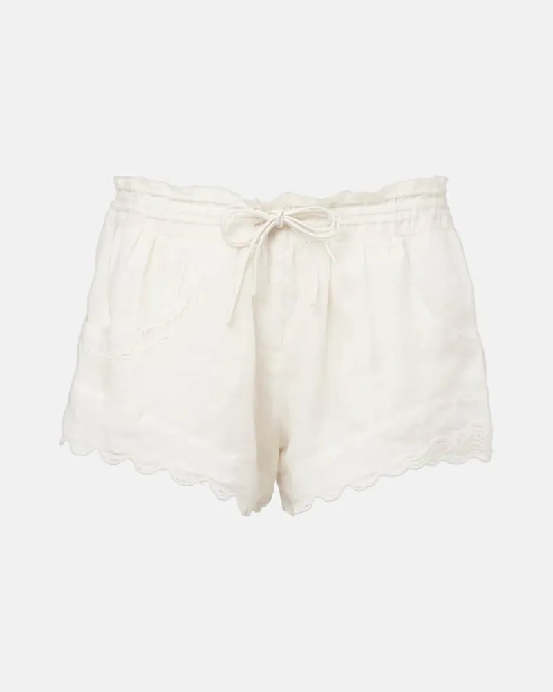 Isabel Marant Shorts Lola aus Ramie Weiß