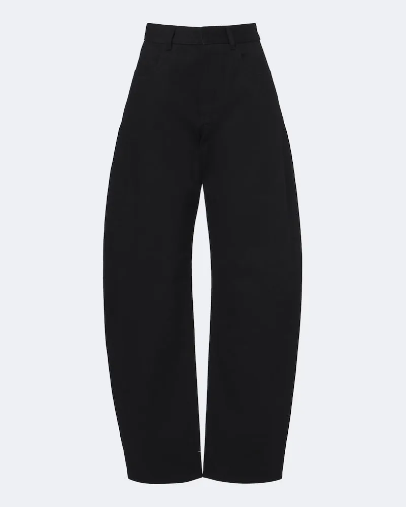 Alaïa Alaïa High-Rise Barrel Jeans Schwarz