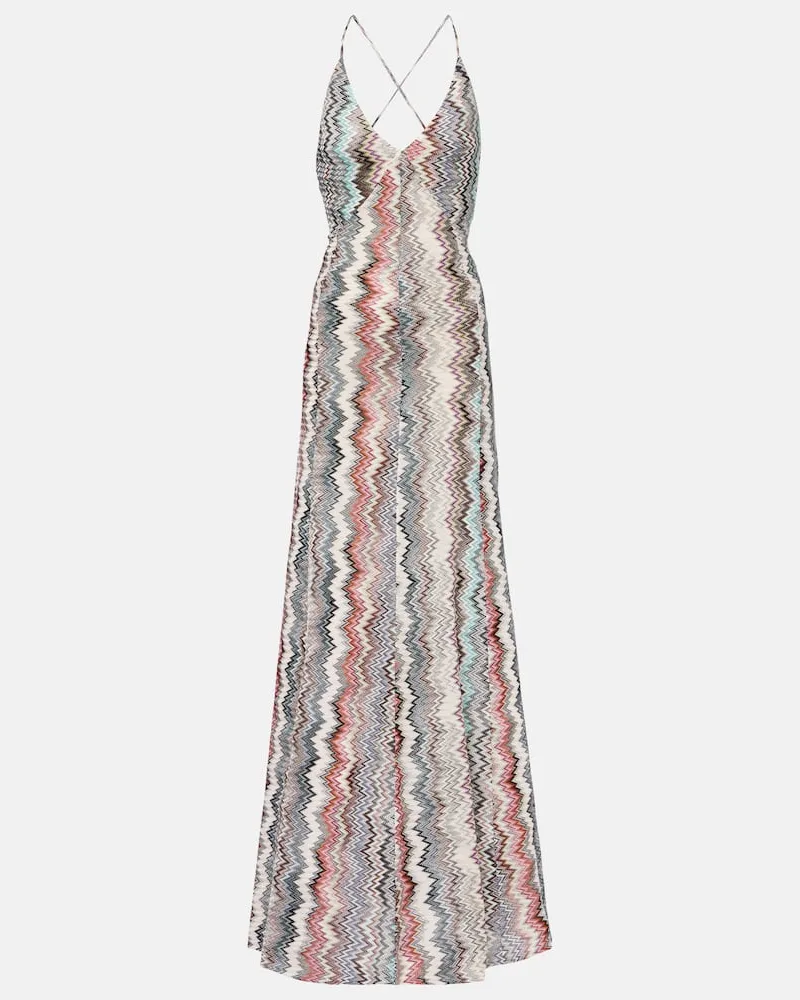 Missoni Maxikleid aus Häkelstrick Multicolor