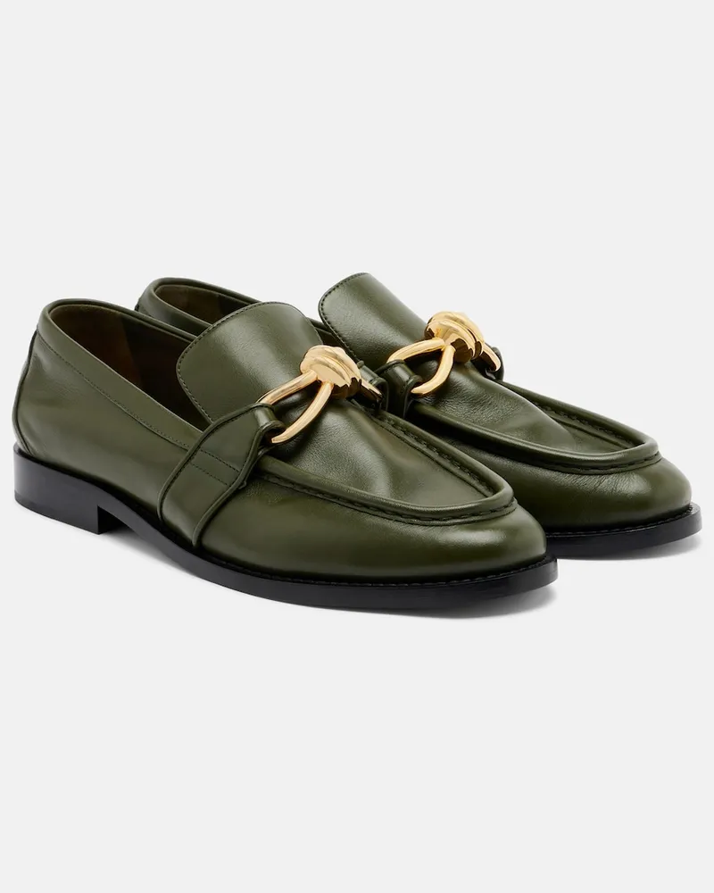 Bottega Veneta Loafers Astaire Knot aus Leder Grün