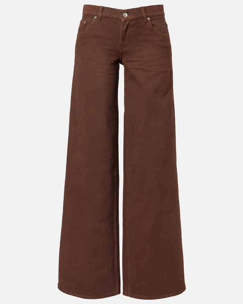 Stella McCartney Low-Rise Wirde-Leg Jeans Braun