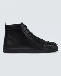 Christian Louboutin High-Top Sneakers Louis Junior Spikes Schwarz