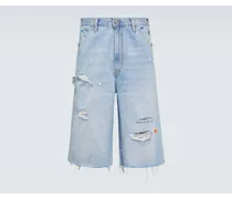 X Levi's Distressed Shorts 501 aus Denim