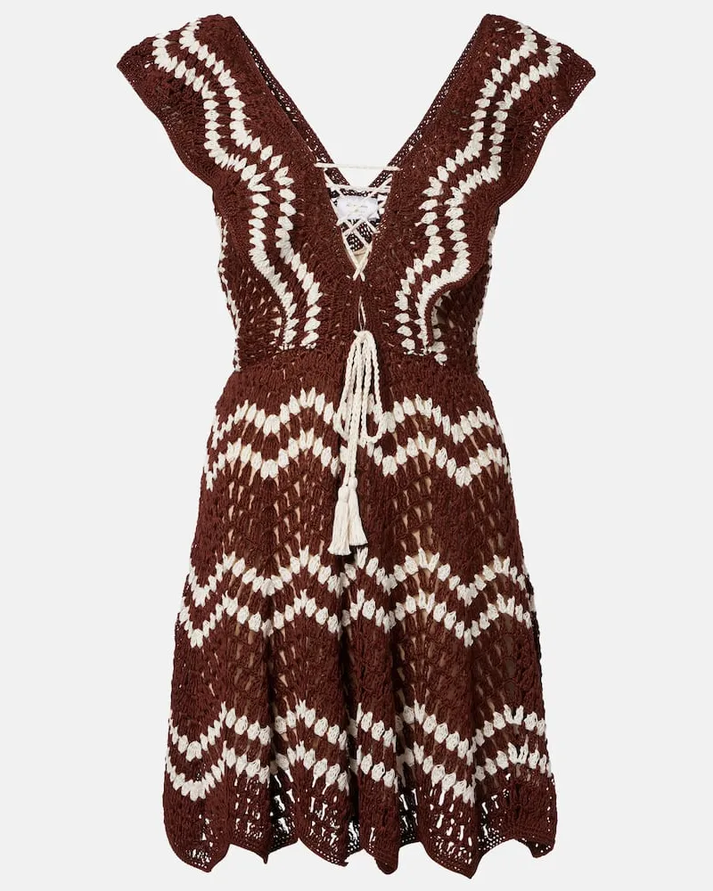 Anna Kosturova Minikleid Melissa aus Häkelstrick Multicolor