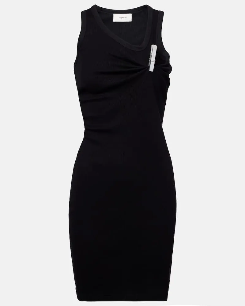 COPERNI Minikleid Washing Clip aus Baumwoll-Jersey Schwarz