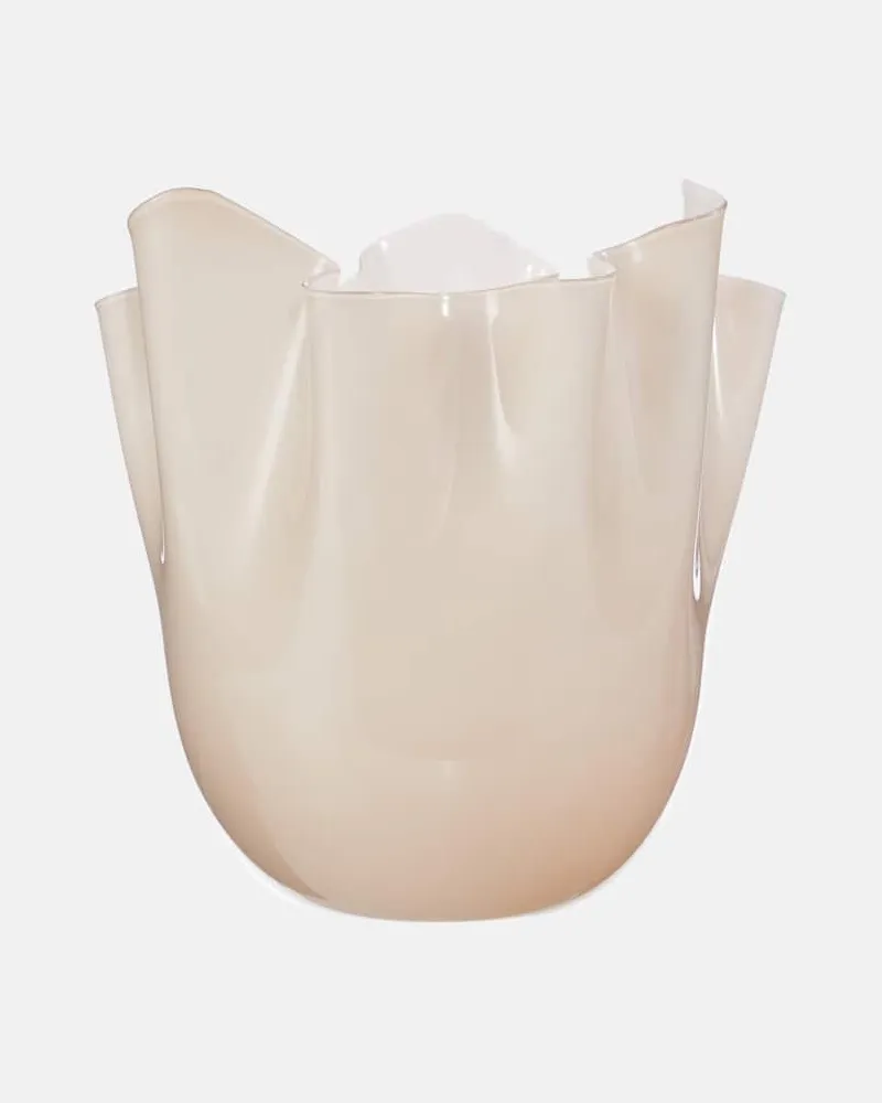 Venini Vase Fazzoletto by Fulvio Bianconi und Paolo Venini Beige