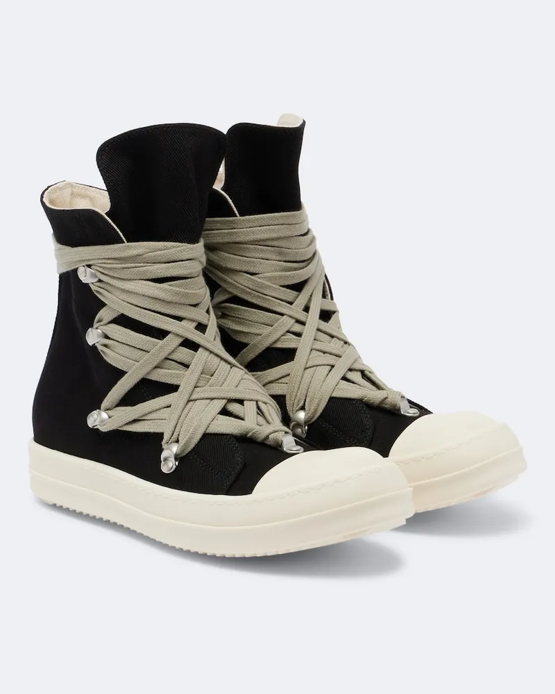 Rick Owens DRKSHDW High-Top-Sneakers Megalace Schwarz
