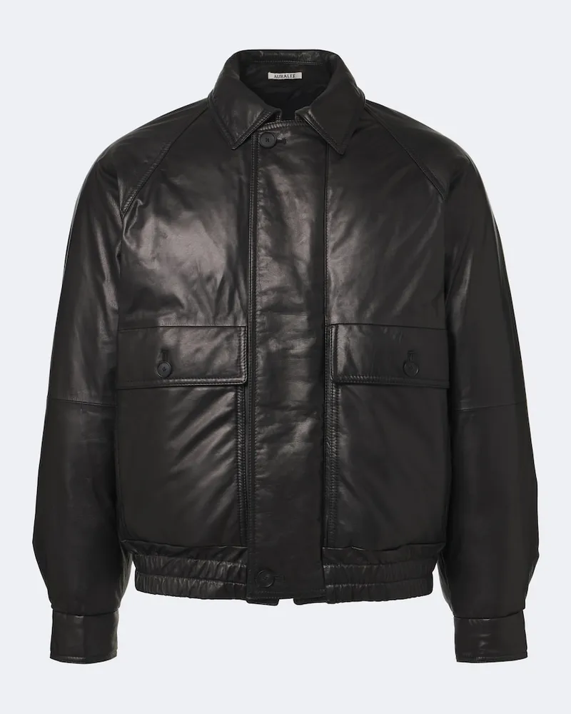 AURALEE Daunenjacke aus Leder Schwarz