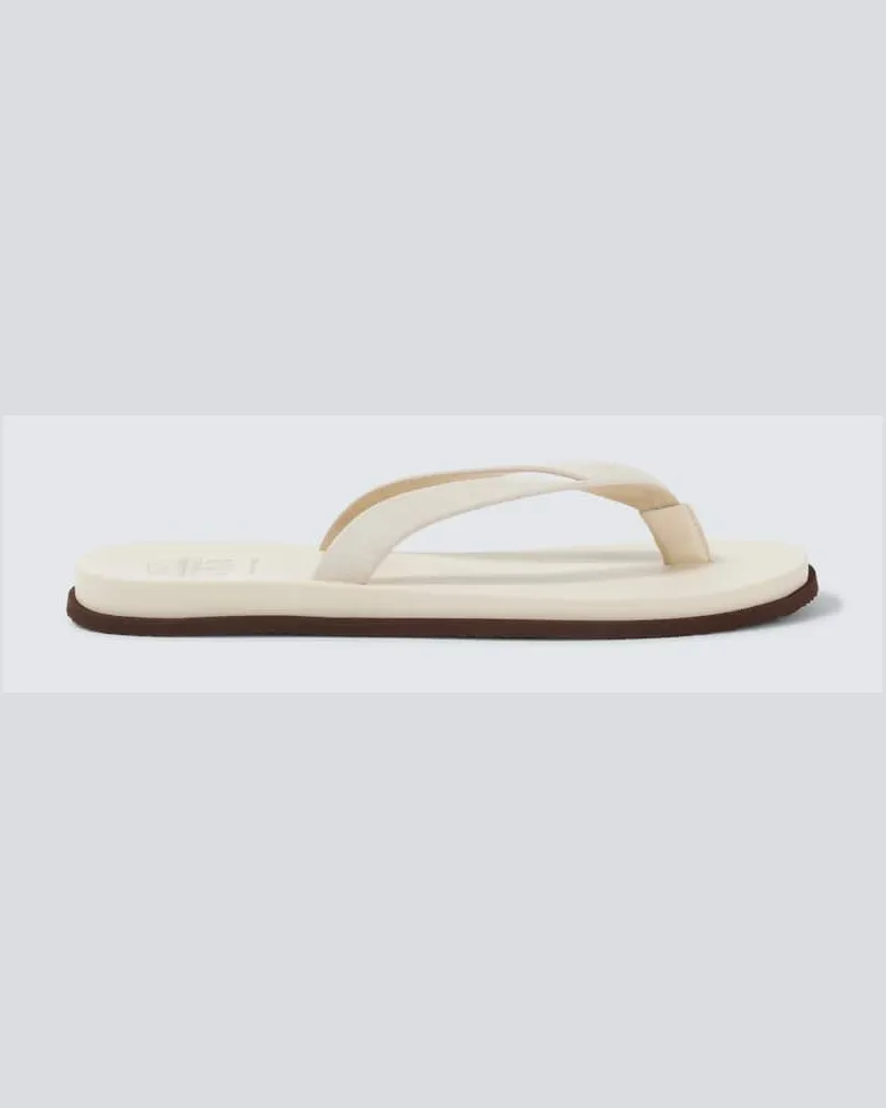 Brunello Cucinelli Sandalen aus Leder Weiß