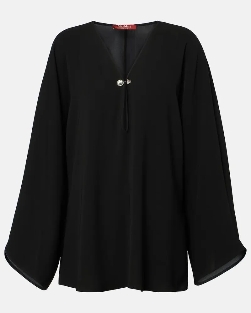 Max Mara Bluse Umile aus Cady Schwarz