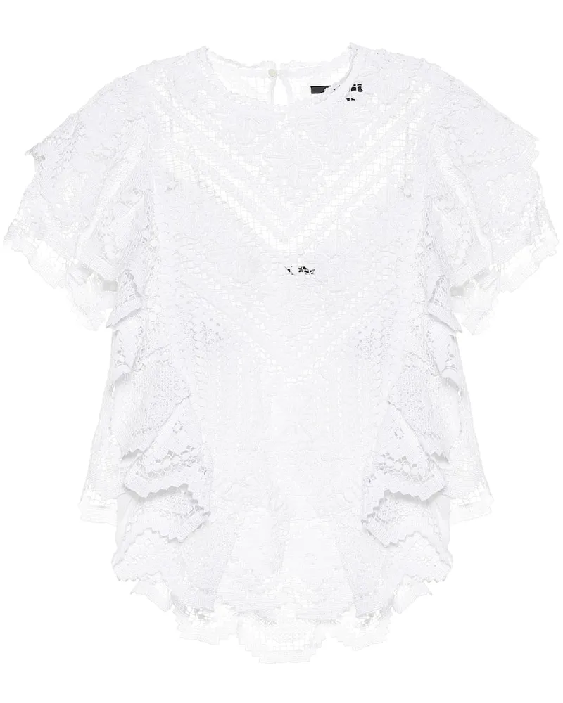 Isabel Marant Top Zainos aus Spitze Weiß