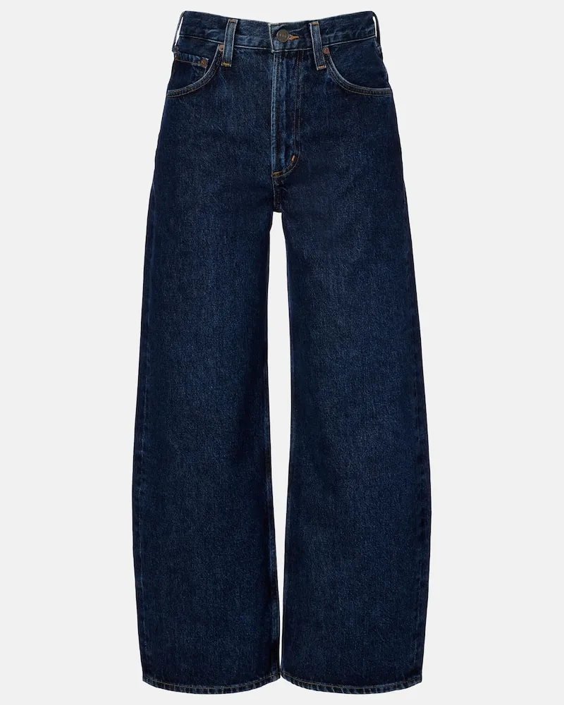 AGOLDE Cropped Mid-Rise Jeans Low Curve Blau