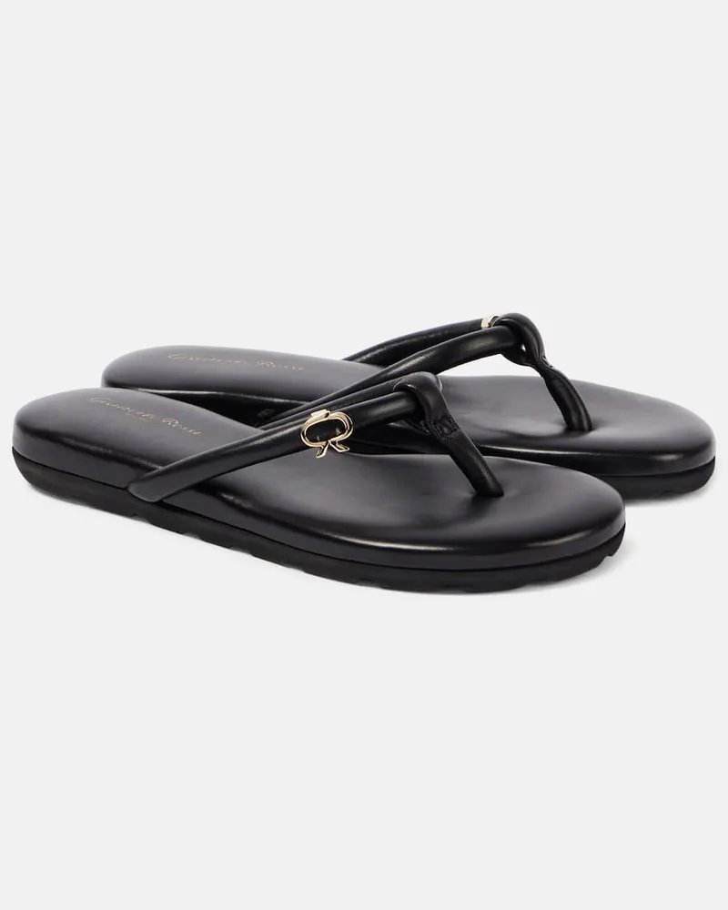 Gianvito Rossi Sandalen Juno aus Leder Schwarz