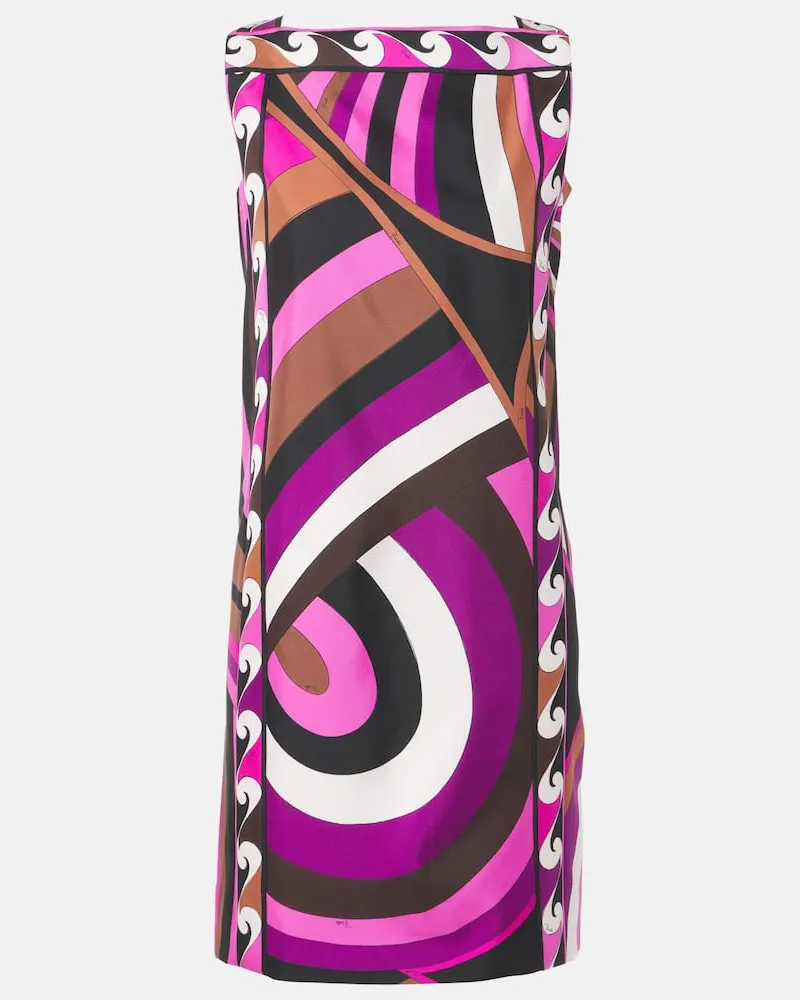 Emilio Pucci Minikleid Iride aus Seiden-Twill Pink