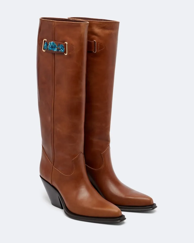 Chloé Chloé Westernstiefel Azelan aus Leder Braun