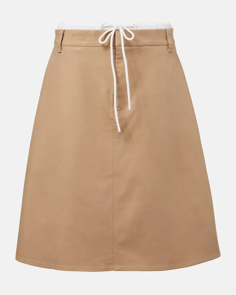 Vince Midirock aus Baumwoll-Twill Beige