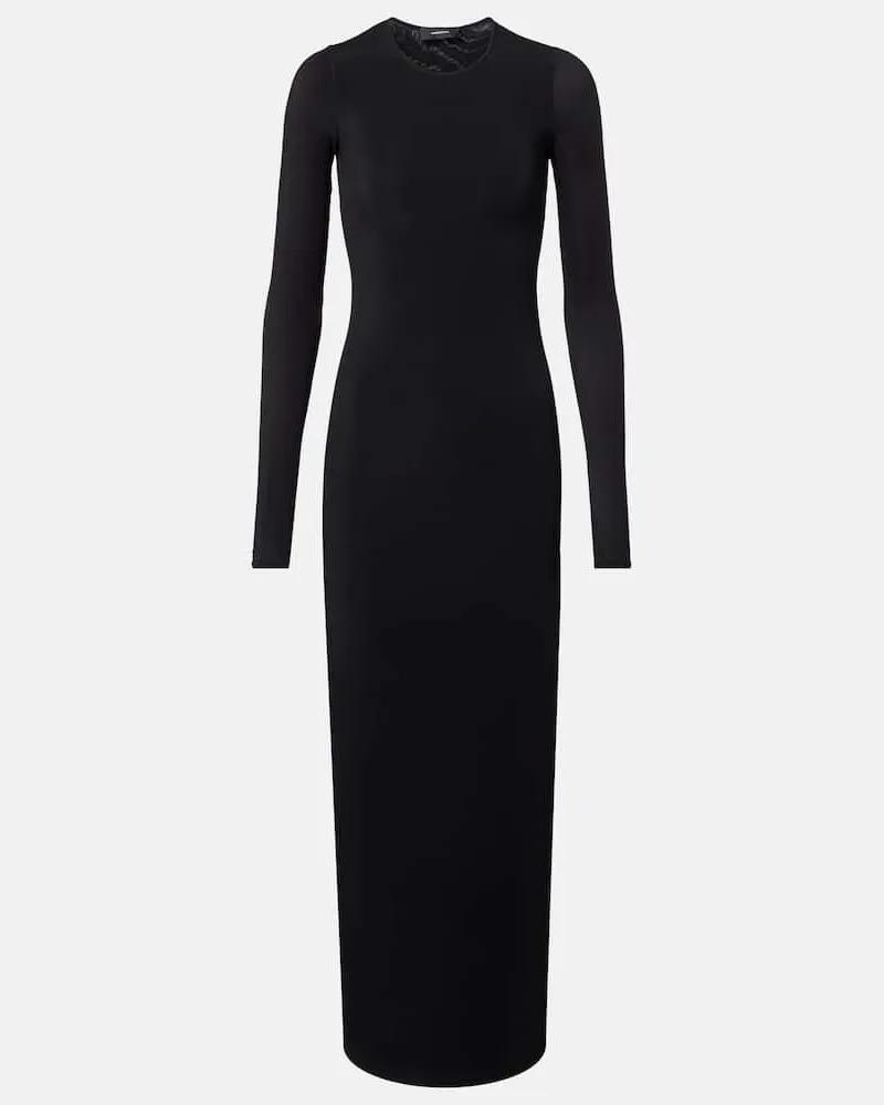 WARDROBE.NYC Midikleid aus Jersey Schwarz
