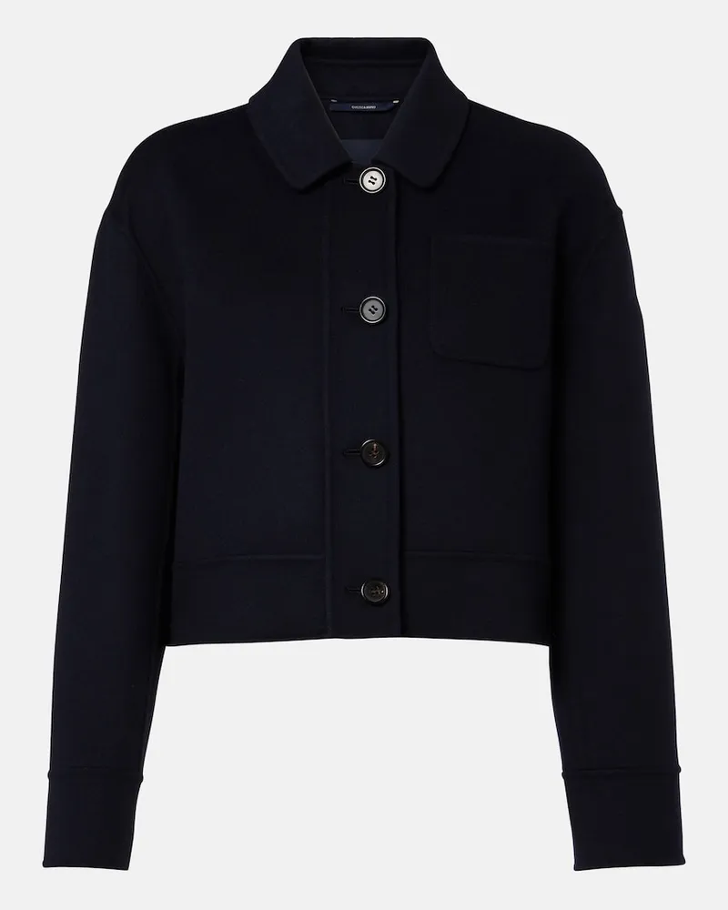 Max Mara Jacke aus Schurwolle Blau