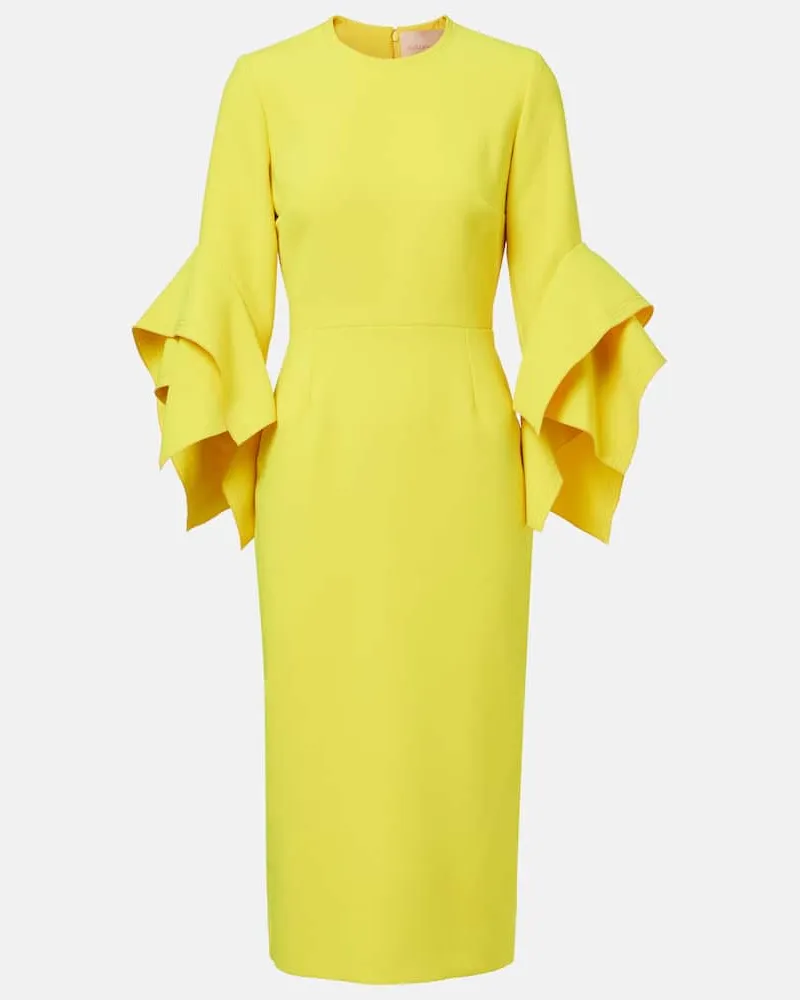 Roksanda Ilincic Midikleid aus Crêpe Gelb