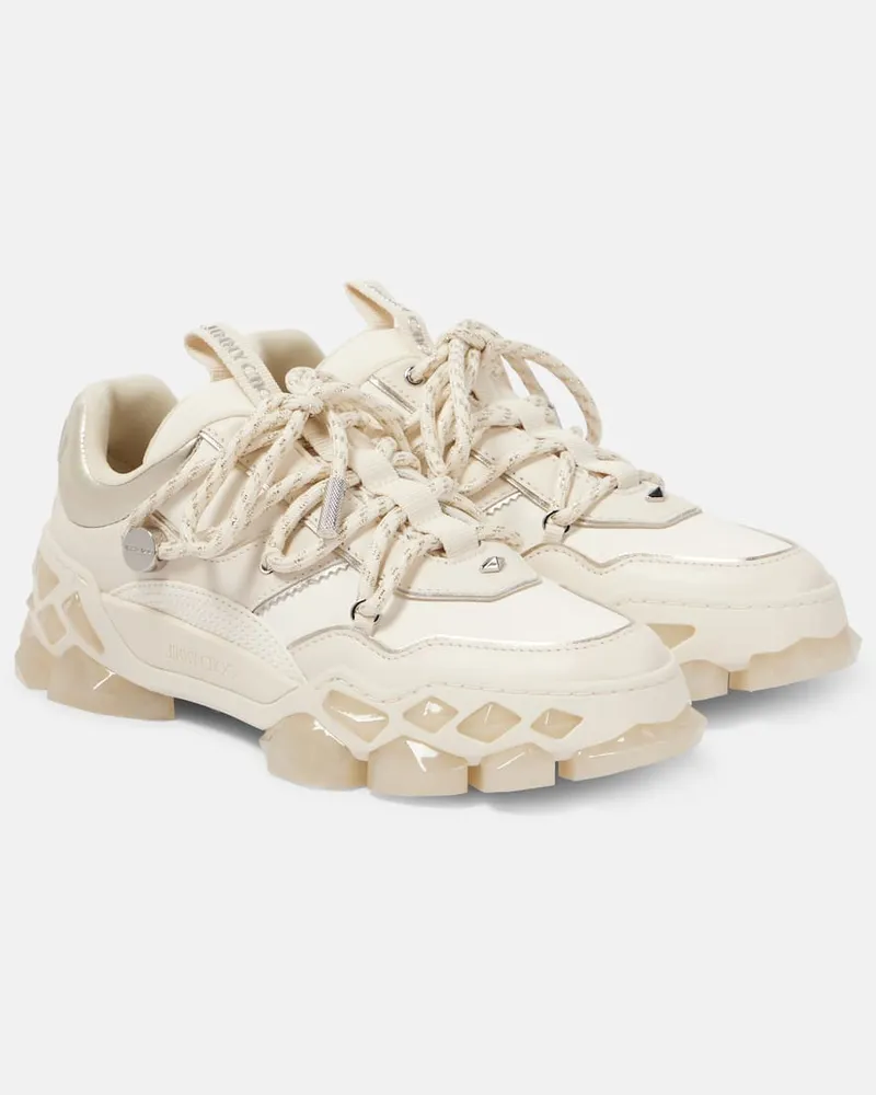 Jimmy Choo Sneakers Diamond X II F aus Leder Beige