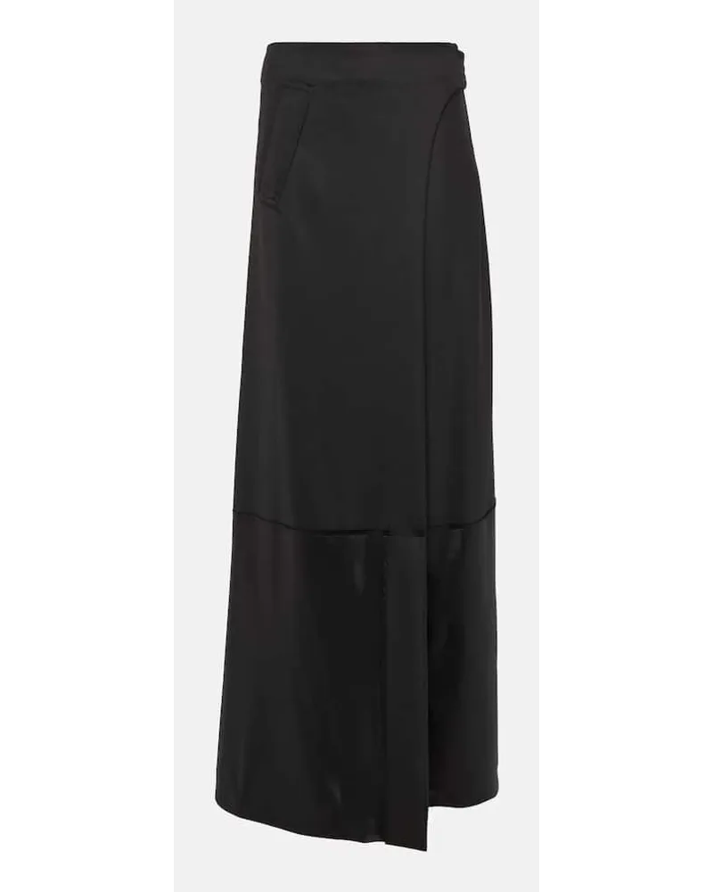 Victoria Beckham High-Rise-Maxirock aus einem Wollgemisch Schwarz