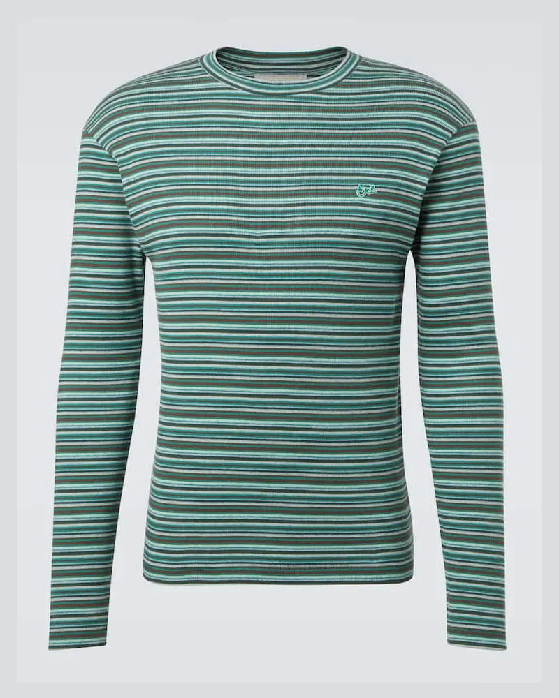 ERL Longsleeve aus Baumwoll-Jersey Grün