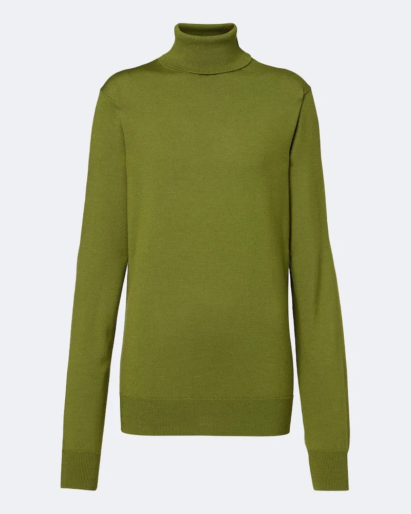 FRANKIE Shop Rollkragenpullover Eve aus Wolle Grün