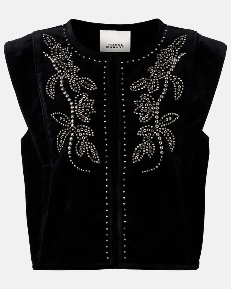 Isabel Marant Verzierte Weste Poppy Schwarz